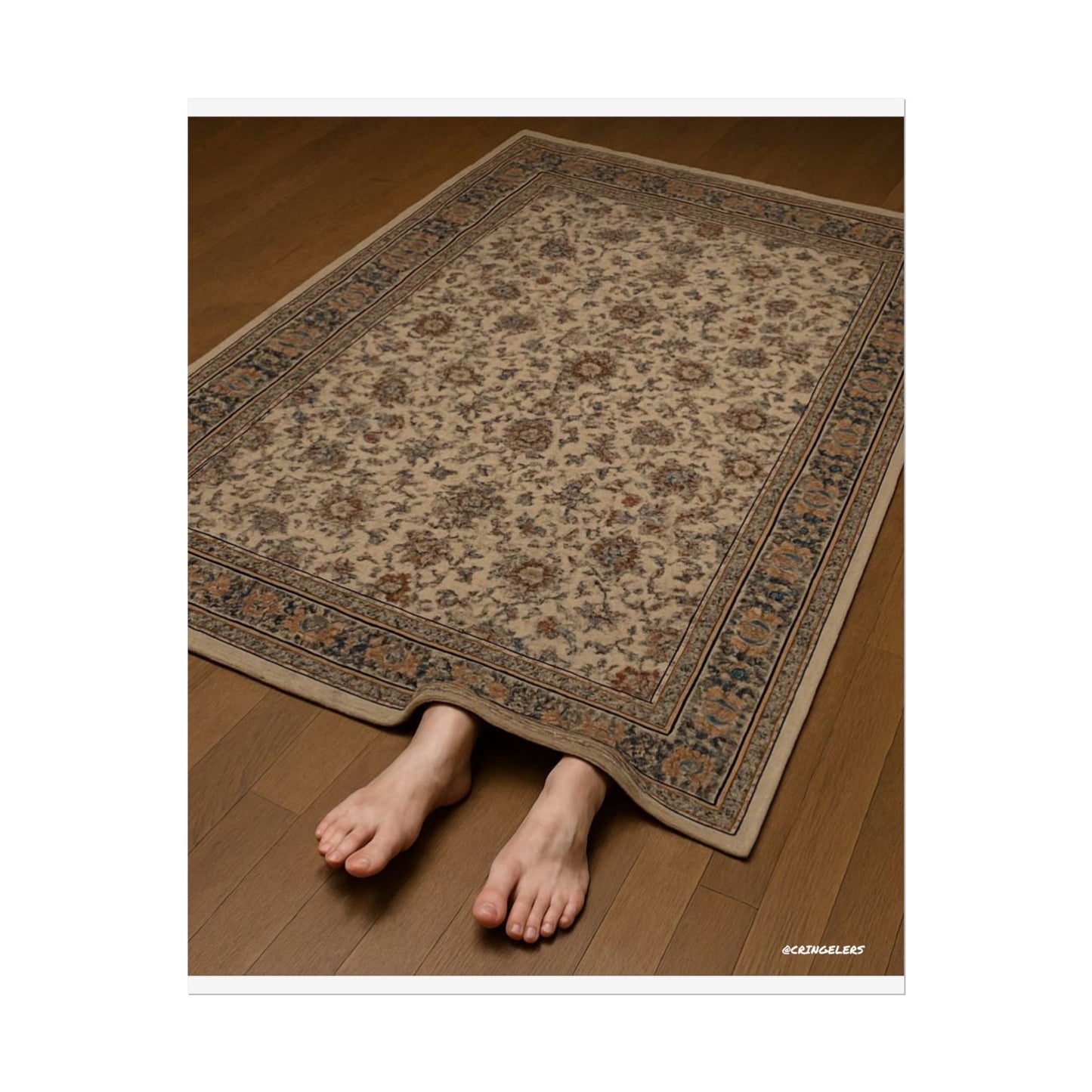 Brain rot Poster - Carpet Feet by @CRINGELERS