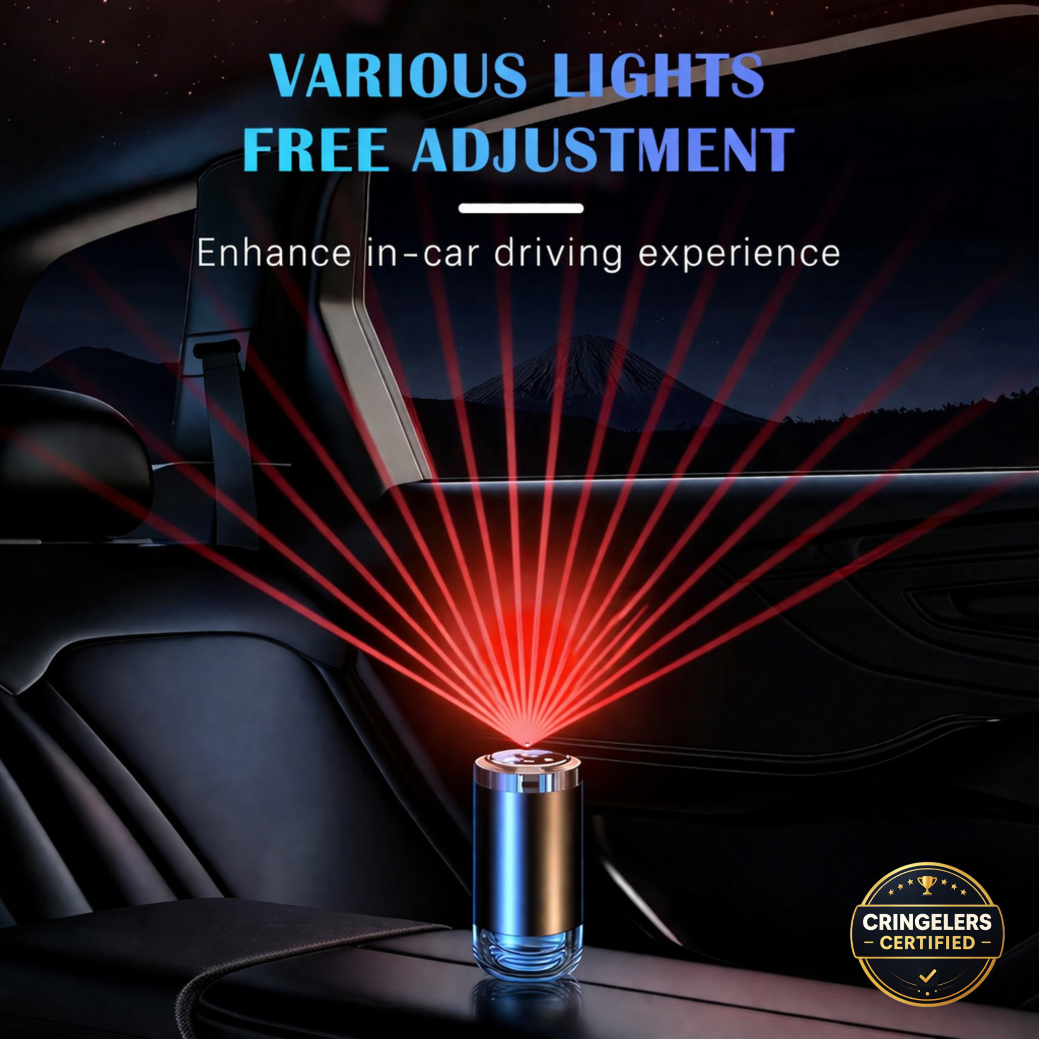 Difusor de aromas inteligente para coche - Ambientador recargable (5 niveles ajustables)